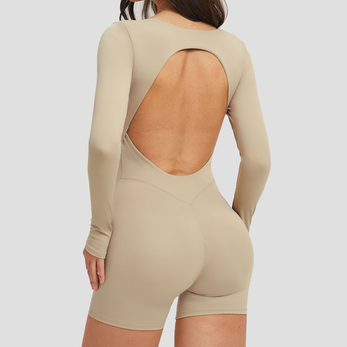 SculptBack™ Long Sleeve Contour Romper