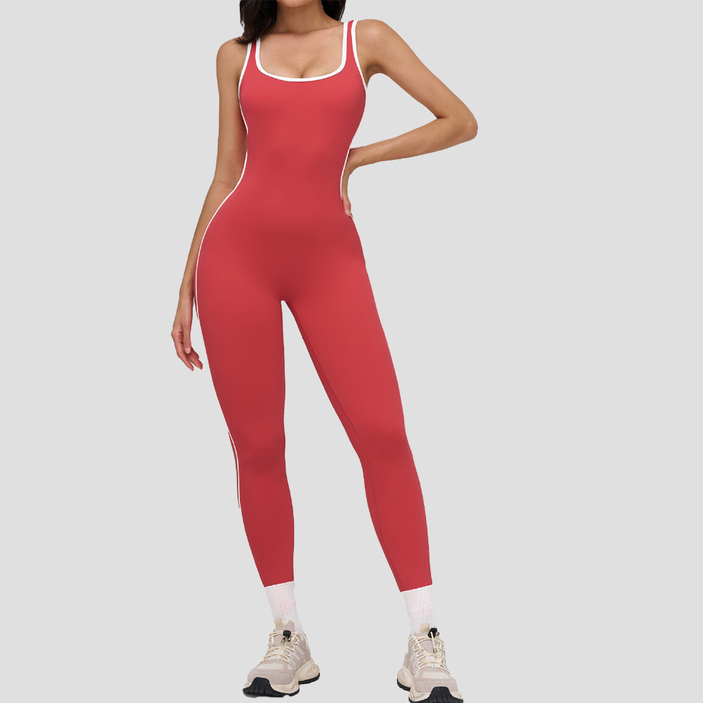 Contrast Trim Sculpt Jumpsuit