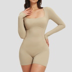 SculptBack™ Long Sleeve Contour Romper