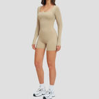 SculptBack™ Long Sleeve Contour Romper
