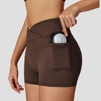 V-Curve™ Cross Waist Biker Shorts