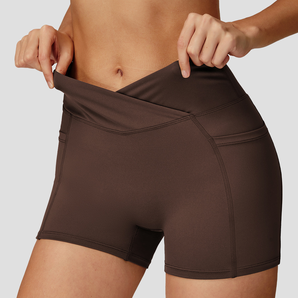 V-Curve™ Cross Waist Biker Shorts