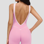 Contrast Trim Sculpt Jumpsuit