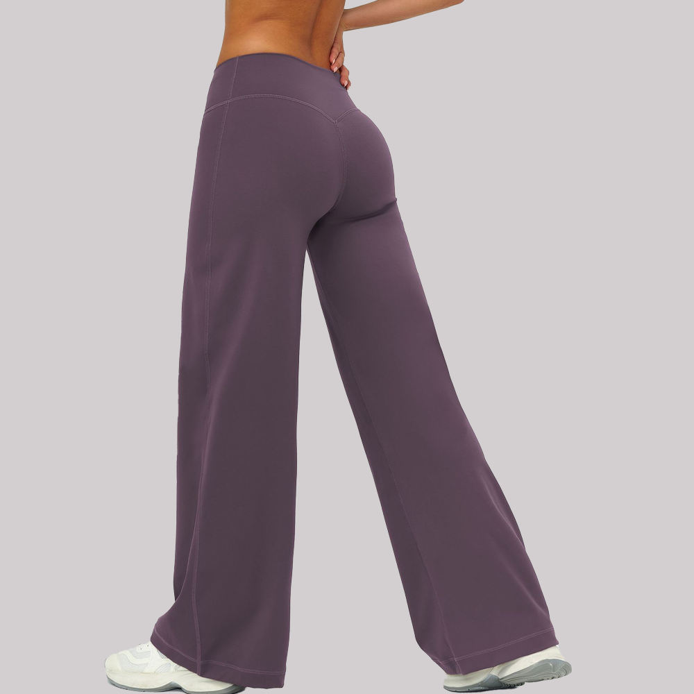 FlowEase High-Waisted Wide Leg Pants