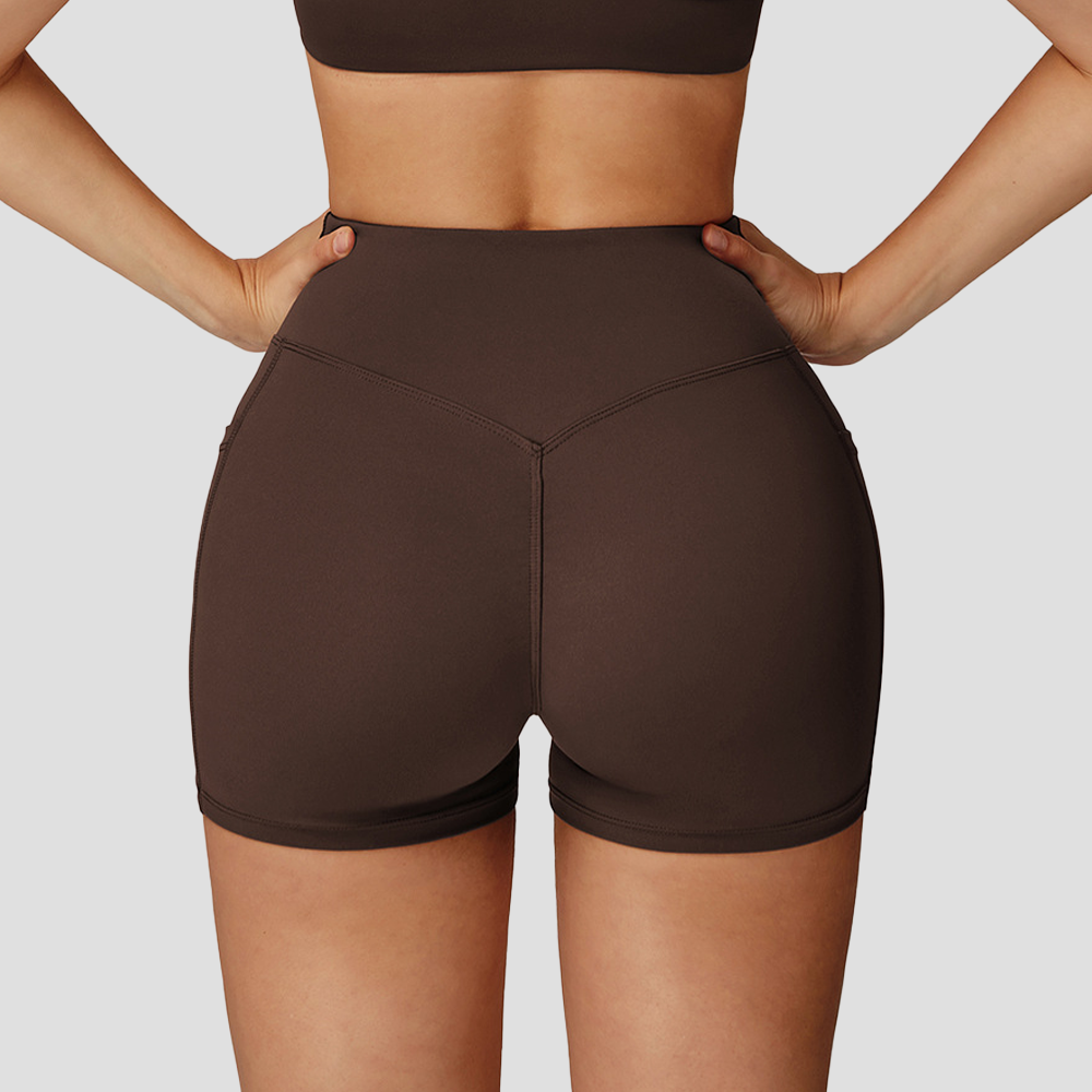 V-Curve™ Cross Waist Biker Shorts